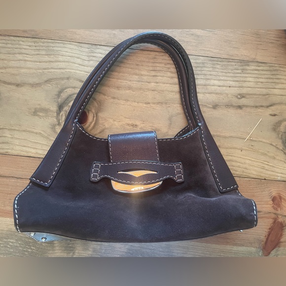 Tod’s Brown Suede Shoulder Bag - Picture 2 of 7